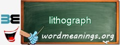 WordMeaning blackboard for lithograph